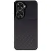 Nova 12 SE Kılıf Auto Focus Karbon Kapak - Siyah