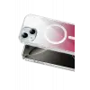 Onegif Apple iPhone 14 Sora Simli Magsafe Kapak - Kırmızı