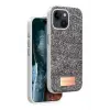 Onegif Apple iPhone 15 Bright Simli Kapak - Gümüş