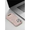 Onegif Apple iPhone 15 Bright Simli Kapak - Pembe