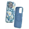 Onegif Apple iPhone 16 Pro Max Flower Series Magsafe Kapak - Mavi