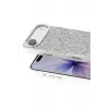 Onegif Apple iPhone 17 Air Bright Simli Kapak - Beyaz