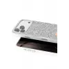Onegif Apple iPhone 17 Pro Bright Simli Kapak - Beyaz