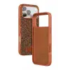Onegif Apple iPhone 17 Pro Max Bright Simli Kapak - Turuncu