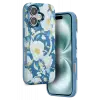 Onegif Apple iPhone 16 Flower Series Magsafe Kapak - Mavi