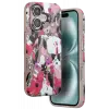 Onegif Apple iPhone 16 Flower Series Magsafe Kapak - Pembe