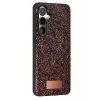 Onegif Samsung Galaxy S25 Bright Simli Kapak - Derin Mor