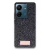 Onegif Xiaomi Redmi 13C Bright Simli Kapak - Siyah
