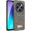Onegif Xiaomi Redmi 14C Bright Simli Kapak - Gümüş