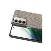 Onegif Xiaomi Redmi 15 4G Bright Simli Kapak - Gümüş