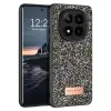Onegif Xiaomi Redmi Note 14 Pro 4G Bright Simli Kapak - Gümüş