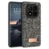 Onegif Xiaomi Redmi Note 14 Pro 4G Bright Simli Kapak - Gümüş