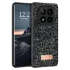 Onegif Xiaomi Redmi Note 14 Pro 4G Bright Simli Kapak - Siyah