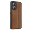 Oppo A38 Kılıf Flip Cover - Taba