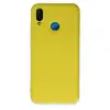 P20 Lite Kılıf Nano içi Kadife Silikon - Sarı
