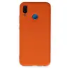 P20 Lite Kılıf Nano içi Kadife Silikon - Turuncu