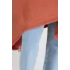 Panço - Pamuk Polyester Karışımlı Şık ve  Kaliteli Kumaş-Turuncu