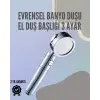 Paslanmaz Çelik Çok Fonksiyonlu El Duş Başlığı – 3 Modlu Püskürtme Seçeneği