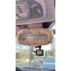 Peluş Dikiz Ayna Kılıfı Süs Bej