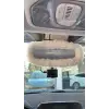 Peluş Dikiz Ayna Kılıfı Süs Beyaz