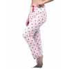 Pijama Altı Modal  Ring Viskon Kumaş Çilek Desenli-Pembe
