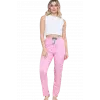 Pijama Altı Modal  Ring Viskon Kumaş Çizgili-Pembe