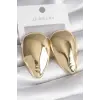 Pirinç Gold Renk Badem Model Kadın Küpe