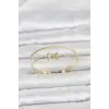 Pirinç Gold Renk Baget Zirkon Taşlı Objeli Kadın Bileklik