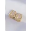 Pirinç Gold Renk Kalın Küpe