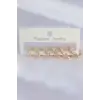 Pirinç Gold Renk Kalp Model Küpe Seti