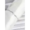 Pirinç Gümüş Renk Çiçek Model Su Yolu Kadın Bileklik