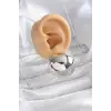 Pirinç Gümüş Renk Kadın Küpe