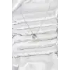 Pirinç Gümüş Renk Minimal Charmlı Kadın Kolye