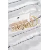 Pirinç Halka Model Gold Renk Kadın Set Küpe