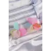 Pirinç Karışık Renkli Flora Küpe