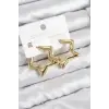 Pirinç Yıldız Model Gold Renk Kadın Küpe