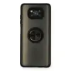 Pocophone X3 Kılıf Montreal Yüzüklü Silikon Kapak - Siyah