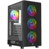 POWERBOOST PB-A700B 750W 80 + BRONZE MESH ÖN PANEL 4XRAINBOW FAN+USB3.0 GAMING ATX KASA SIYAH