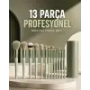 Profesyonel Makyaj Fırça Seti 13 Parça Yumuşak Kıllı Fırça Seti Far Fırçası