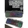 Q Klavye RGB Işıklı Klavye Ve Mouse Seti Kablolu Mouse Hediyeliş