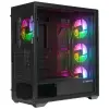 RAMPAGE VORTEX V3 TEMPERLİ CAM+MESH SIYAH 4xARGB FAN+HUB E-ATX Mid-T GAMING KASA