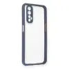Realme 7 Kılıf Miami Şeffaf Silikon - Gri
