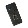 Realme 8 Kılıf Pars Lens Yüzüklü Silikon - Siyah