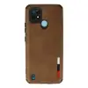 Realme C21 Kılıf Loop Deri Silikon - Kahverengi