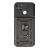 Realme C25Y Kılıf Pars Lens Yüzüklü Silikon - Siyah