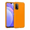 Redmi 9T Kılıf Nano içi Kadife Silikon - Turuncu