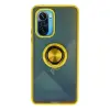 Redmi K40 Kılıf Montreal Yüzüklü Silikon Kapak - Sarı