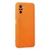 Redmi Note 10 Kılıf Nano içi Kadife Silikon - Turuncu