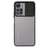 Redmi Note 11T Kılıf Palm Buzlu Kamera Sürgülü Silikon - Siyah