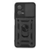Redmi Note 12 5G Kılıf Pars Lens Yüzüklü Silikon - Siyah